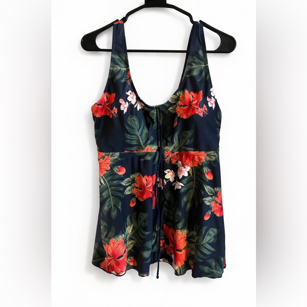 $13 or 2 for $20. Floral Tropical Ruched Swim Tankini Top